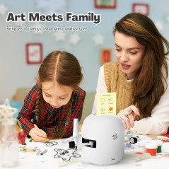 Robot de Dessin Enfant avec 150 Cartes - Jouet Éducatif Montessori