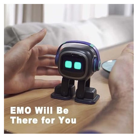 EMO : Robot de Bureau IA ChatGPT - Danse, Voix, et Compagnie Intelligente ! Cadeau Adulte & Enfant
