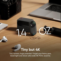 Insta360 GO 3S 128GB Black - 4K Portable Vlogging Camera, 140 Min Battery