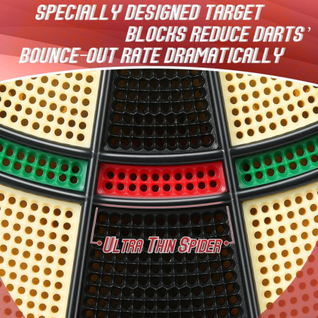 Electronic Dartboard Set: 40 Games, LED Display, 6 Darts & 100 Tips - Family Fun!
