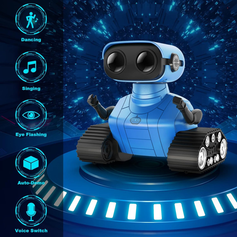 Hamourd Robot Jouet Enfants 5+ Rechargeable avec LED Dance