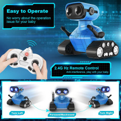 Hamourd Robot Jouet Enfants 5+ Rechargeable avec LED Dance