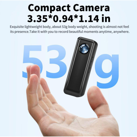 Caméra Corps 4K 128GB Aimantée: Capturez lAction, Libérez Vos Mains!