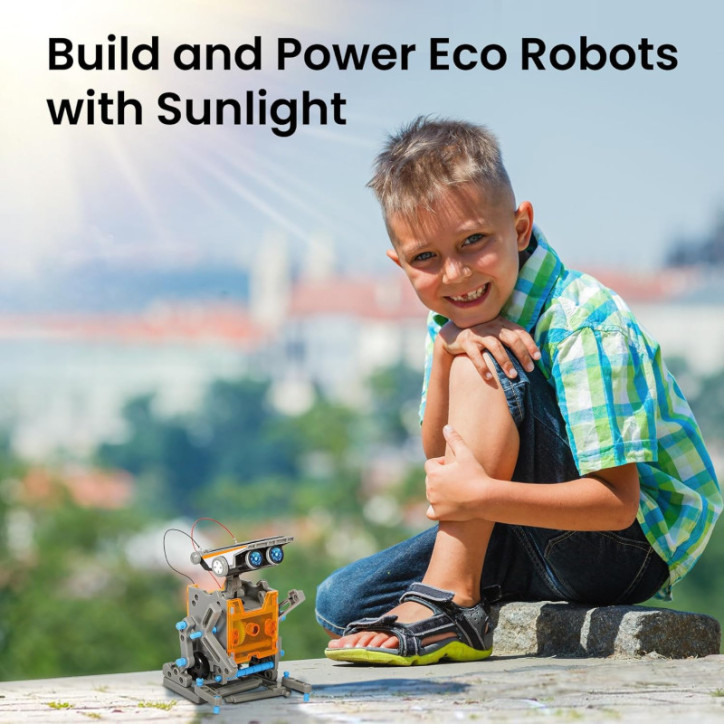 Sillbird Solar Robot Kit: 12-in-1 STEM Building Toy for Boys & Girls 8-13 - Science Fun!