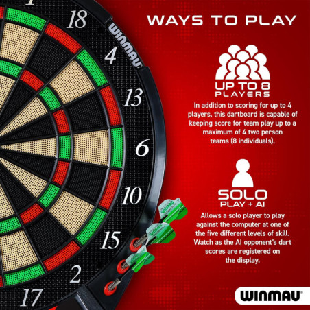 Winmau Ton Machine - Fléchettes Électroniques Soft Tip 8J