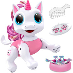 Licorne Robot Télécommandée Rose: Danse, Programmation & Gestes - Jouet Éducatif STEM