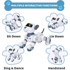 Robot Chien Télécommandé : Jouet Programmable 3-8 Ans