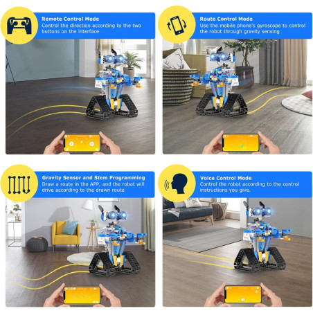 Robo Inventor Kit: Programmable STEM Robot Toy for Kids 8-16, App & Remote Control, Educational Building Blocks