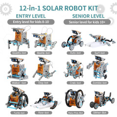 Kit Robot Solaire STEM 12-en-1 Lucky Doug pour Enfants 8-13 ans