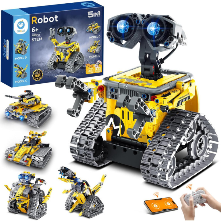 Kit Robot 5-en-1 Sillbird: STEM, Télécommande & Programmation Facile pour Enfants 8+ Kit Robot 5-en-1 Sillbird: STEM, Télécommande & Programmation Facile pour Enfants 8+
