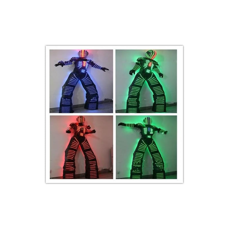 Costume Robot LED Lumineux RGB pour Soirée et Danse
