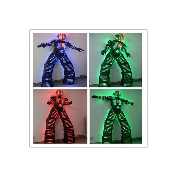 RGB LED Robot Costume: Light Up the Party! Illuminated Armor for Dance & Stage RGB LED Robot Costume: Light Up the Party! Illuminated Armor for Dance & Stage