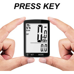 Compteur Vélo Sans Fil 20 Fonctions Étanche Grand Écran LCD