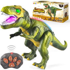 Robot Dinosaure JOYIN T-Rex Télécommandé avec Son et Lumière