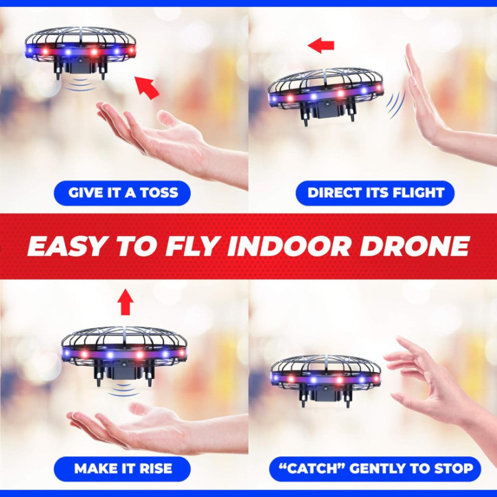Scoot Mini LED Drone: Hands-Free Fun for Kids & Adults! Indoor Hover Toy Scoot Mini LED Drone: Hands-Free Fun for Kids & Adults! Indoor Hover Toy