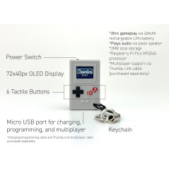 TinyCircuits Thumby Gray : Mini Console Programmable Clé