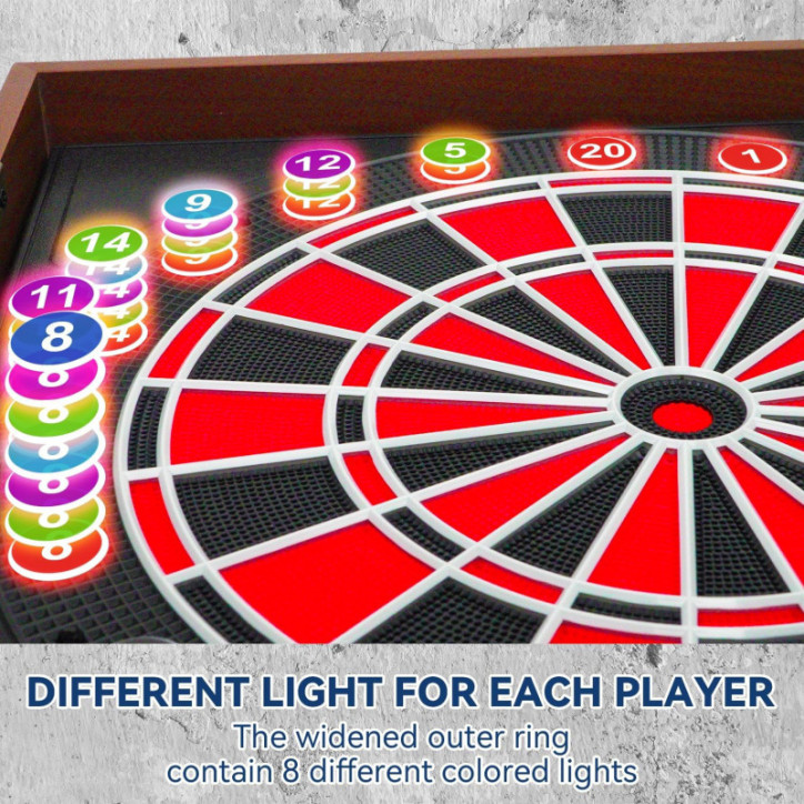 Electronic Dartboard Set: LED Scoreboard, Cabinet, 12 Darts & 100 Tips - Up to 8 Players! Electronic Dartboard Set: LED Scoreboard, Cabinet, 12 Darts & 100 Tips - Up to 8 Players!