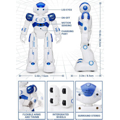 KingsDragon Robot RC Programmable pour Enfants 3-8 Ans