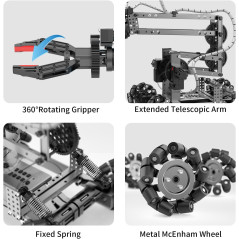 Robot Bras Robotique 360° Télécommandé - Kit STEM 103 pcs
