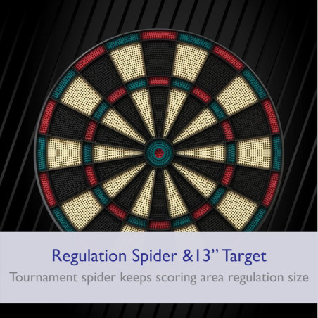Fat Cat GLD 727 Electronic Dartboard – 15+ Games, Auto-Scoring, Compact