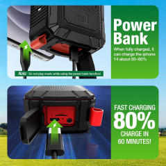 Enceinte Bluetooth Golf Portable Magnétique Étanche IPX6