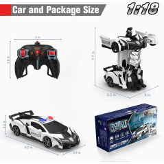 Voiture RC Transformable BLUEJAY 1:18 360° pour Enfants