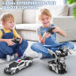 Transforming RC Robot Car: 360° Stunts, Rechargeable Fun for Boys!
