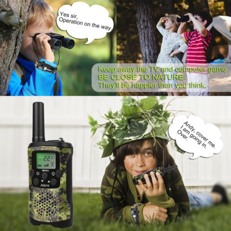 Talkie Walkie Enfants 22 Canaux - Portée 3 Miles, Durable