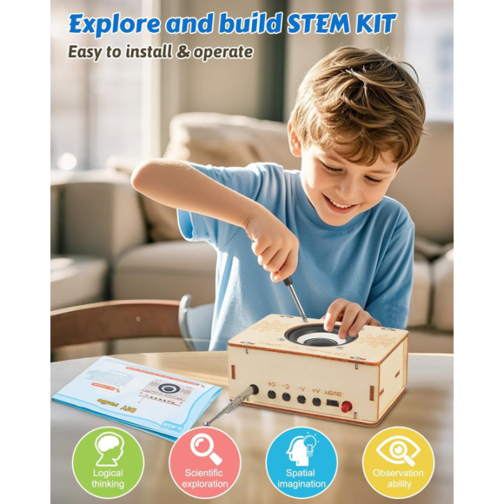 Kit Radio FM DIY Poraxy: LExpérience Scientifique STEM Amusante pour Enfants (8-16 ans) Kit Radio FM DIY Poraxy: LExpérience Scientifique STEM Amusante pour Enfants (8-16 ans)