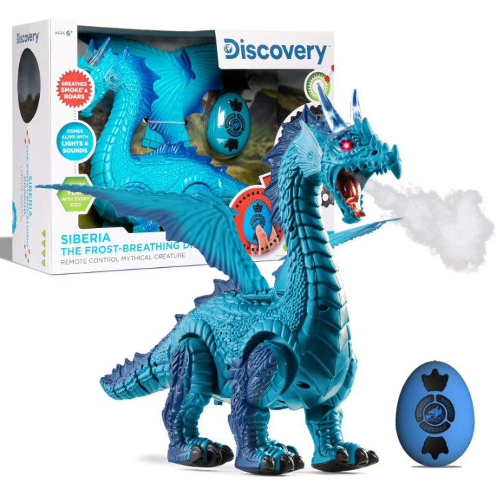 RC Dragon Toy: Smoke Breathing Dinosaur with Lights, Sounds & Remote Control Fun!