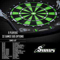 Cible Électronique Compacte Fat Cat Sirius 13.5 Noir/Vert
