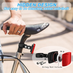 Support Airtag Vélo - Traceur GPS Caché Antivol E-Bike