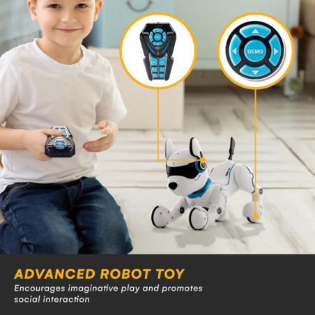 Chien Robot Rechargeable Interactive pour Enfants 5-7 ans