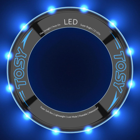 Anneau Volant LED TOSY: Jeux de Plein Air Lumineux, Rechargeable, Étanche – Fun Garanti Jour et Nuit!