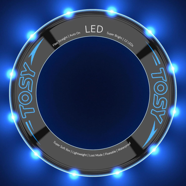 TOSY LED Flying Ring: 30m Flight, Waterproof, Rechargeable - Day & Night Fun! TOSY LED Flying Ring: 30m Flight, Waterproof, Rechargeable - Day & Night Fun!