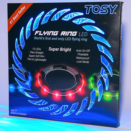 TOSY Flying Ring RGB - Jouet Lumineux Étanche pour Enfants