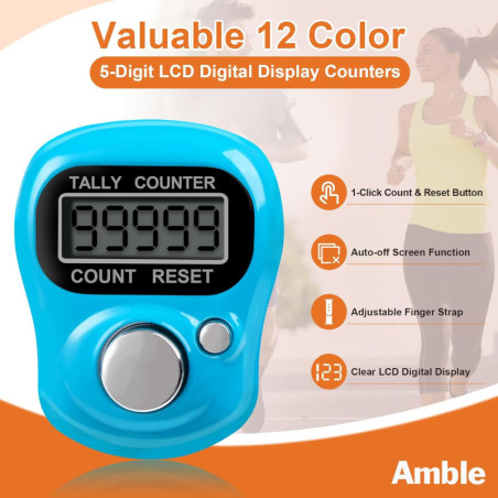 Amble Pack de 12 Compteurs Electroniques LCD: Suivez vos Tours, Points et Marchandises Facilement!