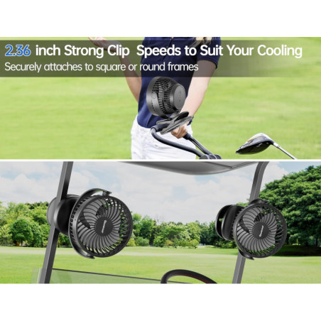 Ventilateur Rechargeable Golf Cart pour EZGO Club Car Yamaha