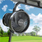 Golf Cart Fan: 4000mAh Rechargeable Clip-On Fan - Long Lasting, Powerful, 360 Rotation Golf Cart Fan: 4000mAh Rechargeable Clip-On Fan - Long Lasting, Powerful, 360 Rotation