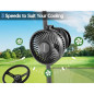 Golf Cart Fan: 4000mAh Rechargeable Clip-On Fan - Long Lasting, Powerful, 360 Rotation Golf Cart Fan: 4000mAh Rechargeable Clip-On Fan - Long Lasting, Powerful, 360 Rotation