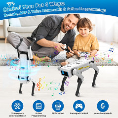 Chien Robot Intelligent - STEM Interactif avec Contrôle Vocal
