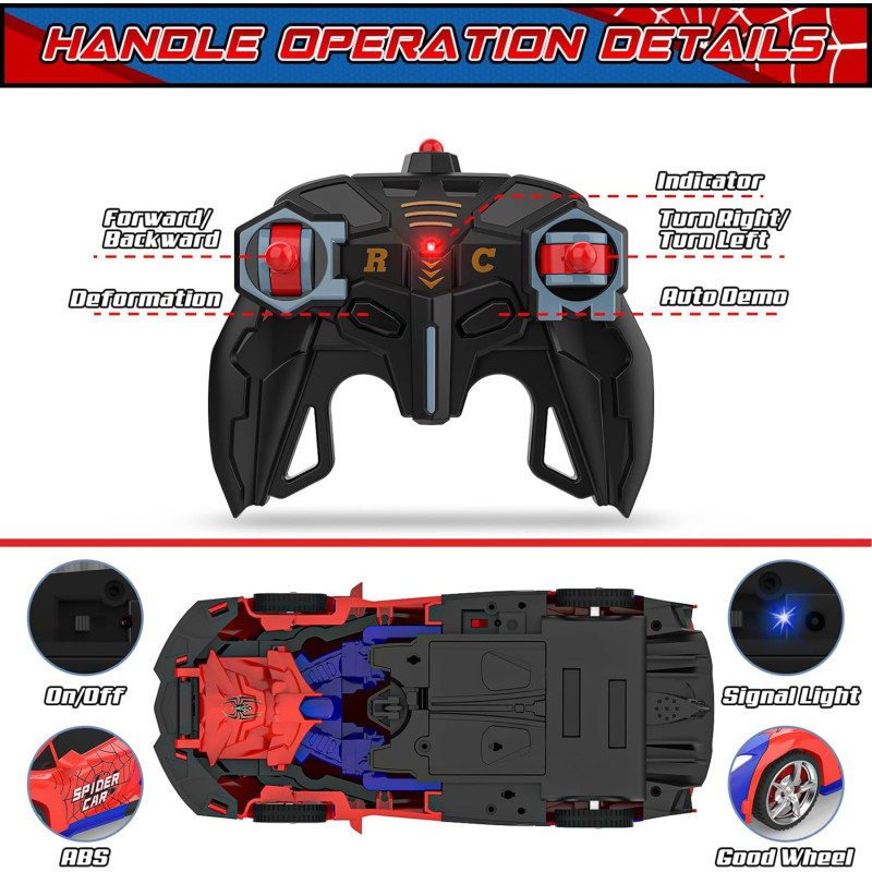 Voiture Télécommandée Transformable BLUEJAY 1:18 Cadeau Garçons