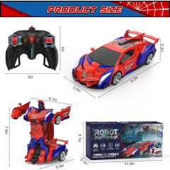BLUEJAY Transform RC Car 1:18 Scale Remote Control Robot Toy for Boys