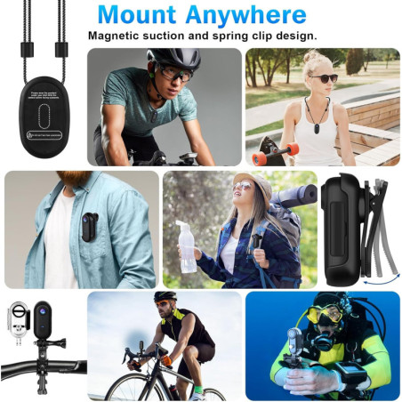 i3 4K Action Camera: Hands-Free POV Cam with Clip - Perfect for Cycling, Vlogging & More! (64GB)