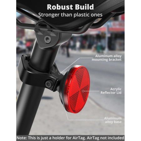 Support Velo Antivol AirTag Reflecteur: Securite Maximale pour Velo, E-Bike, Trottinette