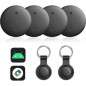 Lot de 4 Traceurs GPS Vodeson Find My Device - Localisation Android, Étanche IP67, Portée 100m, Alarme 90dB Lot de 4 Traceurs GPS Vodeson Find My Device - Localisation Android, Étanche IP67, Portée 100m, Alarme 90dB