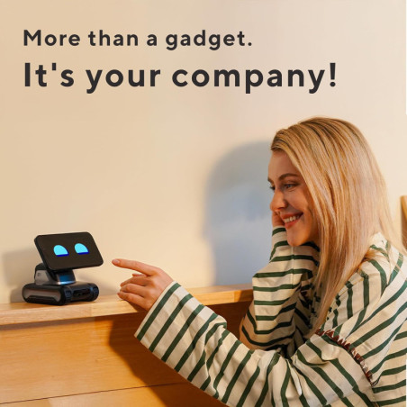 LOOI Robot Space Black: Votre Compagnon IA de Bureau avec ChatGPT Vocal et Charge Sans Fil
