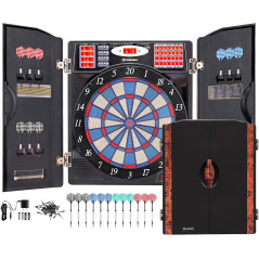 Cible de Fléchettes Électronique WIN.MAX: Amusez-vous à 16 avec 38 Jeux et 12 Fléchettes!