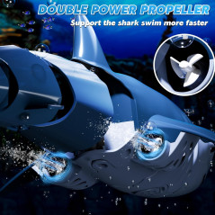 Jouet Requin Télécommandé 1:18 pour Enfants avec Lumière & Spray