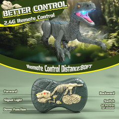 Roaring Fun! Remote Control Dinosaur Toy - Walks, Roars, and Lights Up!